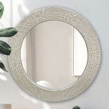 Mariel Round Mother of Pearl Wall Mirror