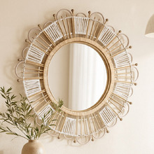 Soleira Round Bamboo & Rattan Wall Mirror