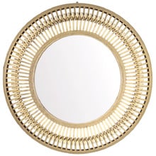 Altera Round Bamboo Wall Mirror