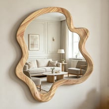 Arslan Organic Pine Wood Wall Mirror