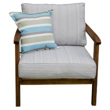 Natural Eucalyptus Wood Outdoor Armchair