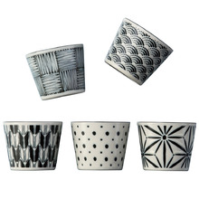5 Piece Komon Japanese Porcelain Teacup Set
