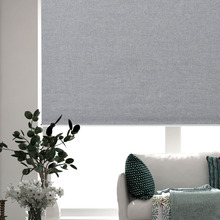 Sabra Light Grey Textured Blockout Roller Blind