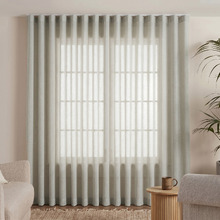 Sorrento Straw Sheer S-Fold Single Panel Curtain