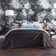 Brown Meeka Velvet Coverlet Set