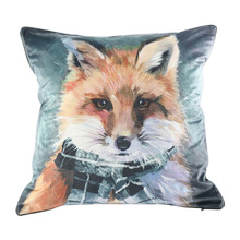 Pawtrait Silver Fox Velvet Cushion