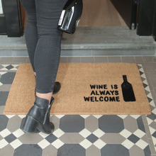 Wine Is Always Welcome Coir Doormat