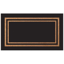 Black Double Border Coir Doormat