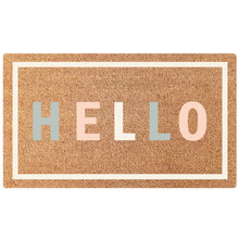 Pastel Hello Coir Doormat
