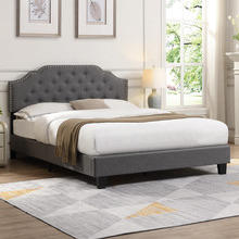 Grey Jerson Upholstered Bed