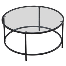 Suzette Round Glass-Top Coffee Table