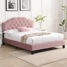 Vera Button Tufted Velvet Bed Frame