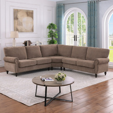 Thatcher 5 Seater Chenille Modular Sofa