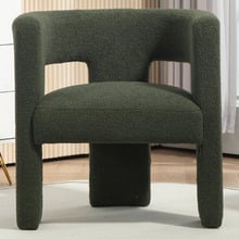 Pomaire 3 Legged Boucle Occasional Chair