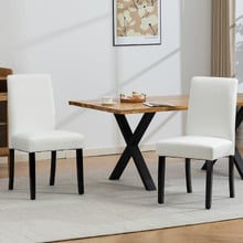 Caiden Upholstered Dining Chairs with Slipcovers (Set of 2)