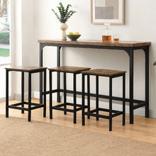 3 Seater Vince Bar Table & Stool Set