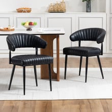 Entice Faux Leather Dining Chairs (Set of 2)