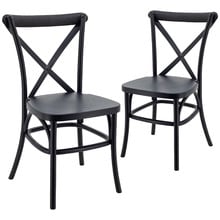 Juniper Cross Back Outdoor Dining Chairs (Set of 2)