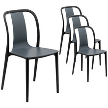 Black Miller Outdoor Dining Chairs (Set of 4)