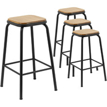 66cm Perchora Ash Wood Counter Stools (Set of 4)