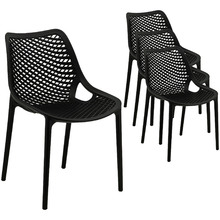 Black Arabella Outdoor Dining Chairs (Set of 4)