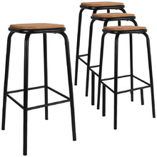 76cm Perchora Ash Wood Counter Stools (Set of 4)