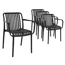 Gracia Outdoor Dining Chairs with Arms (Set of 4)