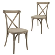 Shepard Cross Back Dining Chairs (Set of 2)