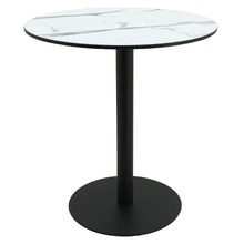 Matte Black Aldis Round Outdoor Dining Table