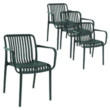 Gracia Outdoor Dining Chairs with Arms (Set of 4)