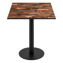 Matte Black Lyon Square Outdoor Dining Table