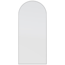 White Lani Arched Stainless Steel Leaner Mirror