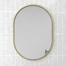 Satin Brass Peyton Oval Stainless Steel Wall Mirror