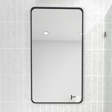 Black Radius Corner Stainless Steel Wall Mirror