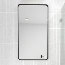 Black Radius Corner Stainless Steel Wall Mirror