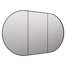 Caleb 1200mm Framed Oval Mirrored Shaving Cabinet