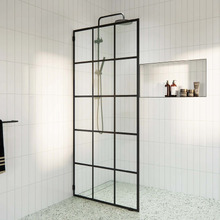 Fillmore Shower Screen with Ceramic Glazed Overlay