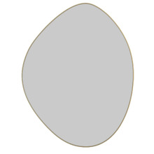 90cm Satin Brass Monroe Steel Wall Mirror