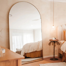 Macy Arched Stainless Steel Leaner Mirror