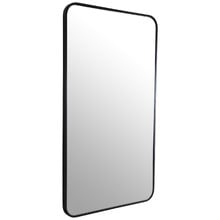 Black Radius Corner Stainless Steel Wall Mirror