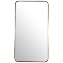 Satin Brass Radius Corner Stainless Steel Wall Mirror