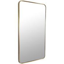 Satin Brass Radius Corner Stainless Steel Wall Mirror