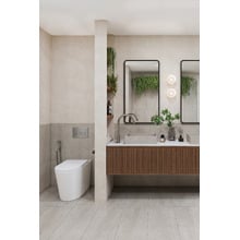 Black Radius Corner Stainless Steel Wall Mirror