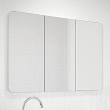 Ava 1200mm White Shaving Cabinet with Glass Shelves