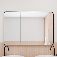 Caleb 1200mm White Rectangular Mirror Cabinet