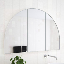 Ava 1200mm Arch Mirrored Shaving Cabinet with Glass Shelves