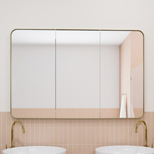 Caleb 1200mm White Rectangular Mirror Cabinet