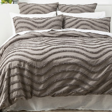 Grey Wave Cotton Quilt Cover Set