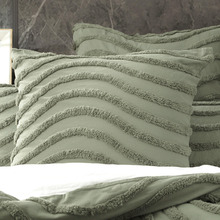 Wave Vintage Washed Tufted Cotton Chenille European Pillowcase