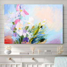 Angelic Blooms Stretched Canvas Wall Art